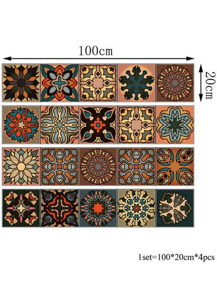 20 Adet 3D Çok Fas Kendinden Yapışkanlı Banyo Mutfak Duvar Merdiven Fayans Etiket (Yurt Dışından) fırsatları
