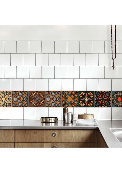 20 Adet 3D Çok Fas Kendinden Yapışkanlı Banyo Mutfak Duvar Merdiven Fayans Etiket (Yurt Dışından) indirimleri