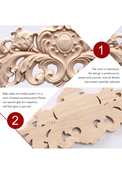 Oyma Doğal Ahşap Aplikler Mobilya Dolabı Boyasız Ahşap Pervaz Çıkartması Eski Ev Dekor Dekoratif (Yurt Dışından) modelleri