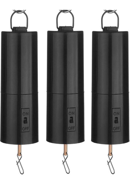 Dönücü ve Rüzgar Çanı Bahçe Dekorasyon Aksesuarları Için Asılı Siyah Döner Motor, Pil Dahil Değil 3 Paket (Yurt Dışından)