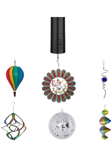 Dönücü ve Rüzgar Çanı Bahçe Dekorasyon Aksesuarları Için Asılı Siyah Döner Motor, Pil Dahil Değil 3 Paket (Yurt Dışından) indirimleri