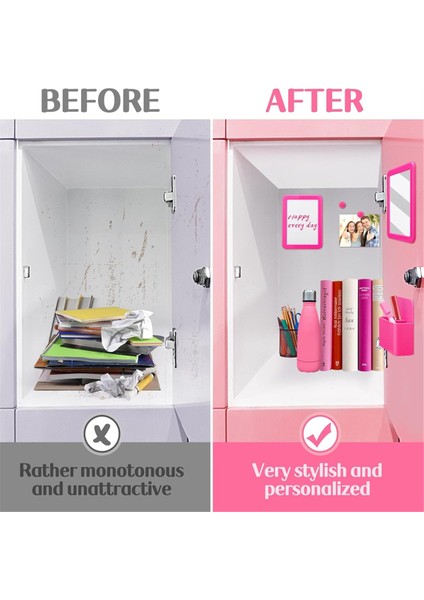 Dolap Aksesuar Seti-Kız Okul Malzemeleri,manyetik Beyaz Tahta Aynalı Kuru Silinebilir Kalem Tutucu ve Okul Malzemeleri,b (Yurt Dışından) fırsatları