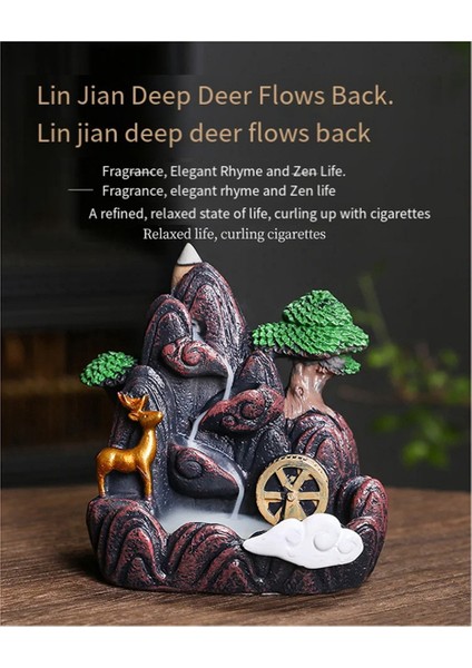 Yüksek Dağ Akan Şelale Geri Akış Tütsü Brülörü Ev Koku Difüzörü Tütsü Brülörü Dekorasyonu,d (Yurt Dışından) fırsatları