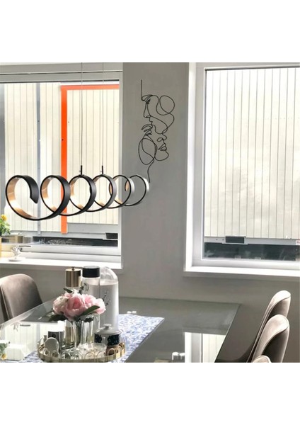 Metal Duvar Sanatı Minimalist Yüz Çizgileri Duvar Asılı Dekorasyon Soyut Demir Duvar Heykeli Iskandinav Tarzı Ev Dekoru, B (Yurt Dışından) modelleri