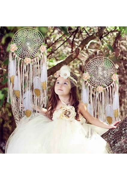 Dokuma Çiçek Tüyler Dreamcatcher Boho Makrome Asılı Dream Catcher Dıy Rüzgar Çanları Duvar Sanatı Düğün Dekorasyon (Yurt Dışından) indirimleri