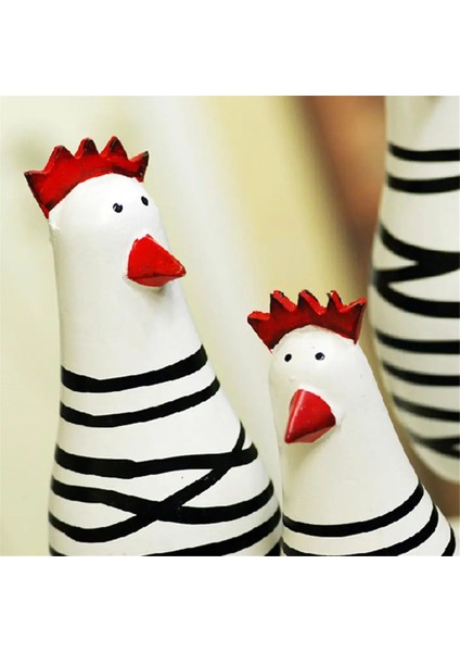 3 Adet El Boyalı Tavuk Süsü Ahşap Tavuk Heykelcik Horoz Hediyeleri (Yurt Dışından) indirimleri