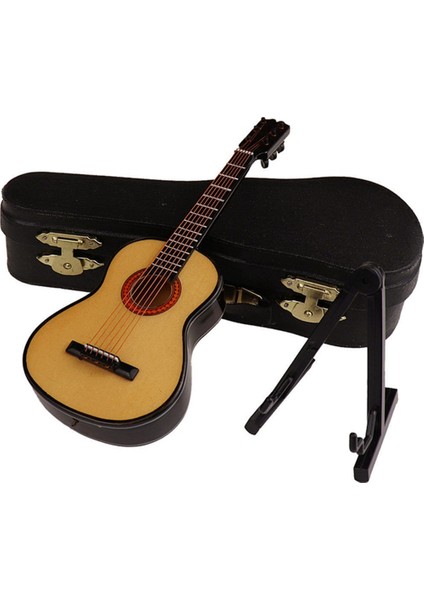B-Ahşap Minyatür Gitar Standı ve Kılıfı Mini Müzik Aleti Minyatür Bebek Evi Modeli Ev Dekorasyonu (Yurt Dışından) fiyatları