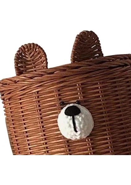 Mendil Kutusu Göz Alıcı Sağlam Yapı Rattan Sevimli Ayı Mendil Tutucu Masaüstü Süsü Ev B Için (Yurt Dışından) indirimleri