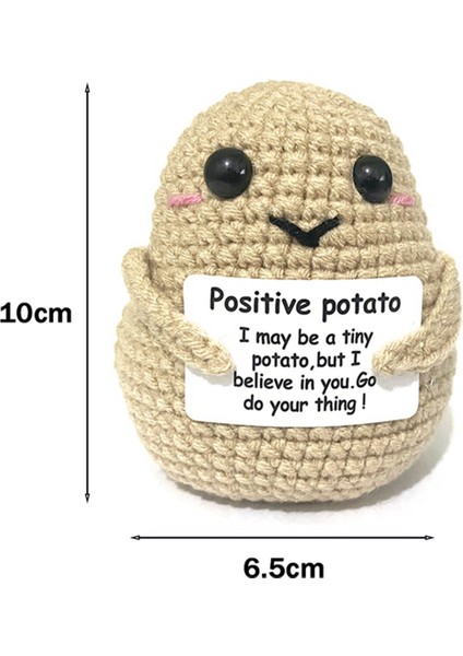 Pozitif Onay Kartları ile 2 Adet Pozitif Patates Mini Örme Patates Bebek, El Işi Yün Peluş Oyuncaklar, (Yurt Dışından) modelleri