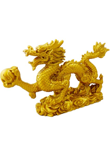 Çin Zodyak Altın Ejderha Heykeli Hayvan Dekorasyon Ev Dekorasyon (Yurt Dışından) indirimleri