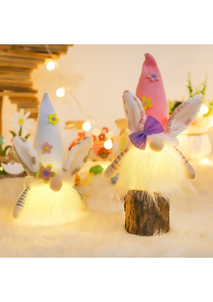 LED Işıklı Paskalya Tavşanı Cüceler Dekor Kız Odası Dekorasyon Isveç Nisse Iskandinav Tomte Cüce Ev Süsler (Yurt Dışından) fırsatları