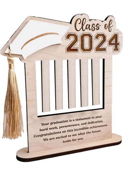 2024 Ahşap Mezuniyet Cüzdanı Mezuniyet Sezonu Hediye Cüzdanı Ahşap Cüzdan Beyaz (Yurt Dışından)