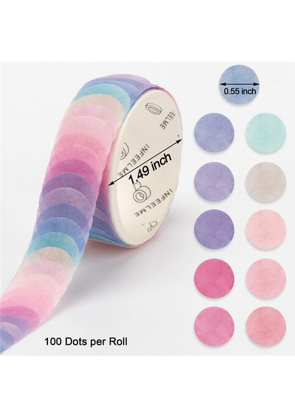 Rulo Morandi Nokta Washi Bant Nokta Çıkartmaları Daire Nokta Etiketleri Dıy Dekoratif Günlüğü Planlayıcısı Scrapbooking Fotoğraf Albümleri (Yurt Dışından) fırsatları
