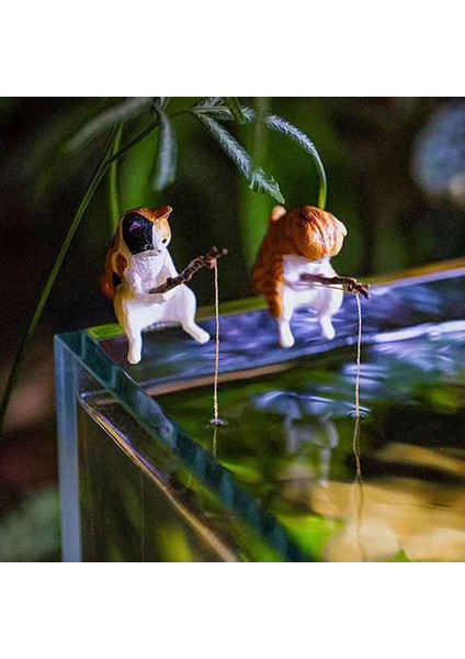 7 Adet Kediler Balıkçılık Heykelcik Kediler Heykel Oturan Balıkçılık Küçük Sevimli Kediler Reçine Süs Dekoratif Mobilyalar (Yurt Dışından) fırsatları