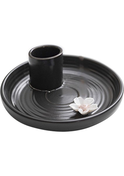 Siyah Tütsülük, Seramik Tütsülük, Kokulu Ahşap Stand, Basit, Modern Terracotta Tütsü Brülörü Adaçayı Tutucu (Yurt Dışından)