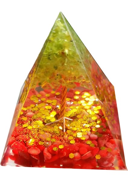 50MM Kristaller Orgon Piramit Enerji Jeneratörü Doğal Peridot Reiki Çakra Meditasyonu S4 (Yurt Dışından)
