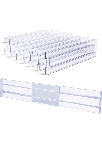 8 Adet Çekmece Düzenleyiciler Organizatör Ayarlanabilir Dolap Saklama Giysi Organizatörü Çekmece Ayırıcılar Mutfak Çekmecesi Organizatör (Yurt Dışından)