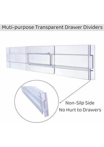 8 Adet Çekmece Düzenleyiciler Organizatör Ayarlanabilir Dolap Saklama Giysi Organizatörü Çekmece Ayırıcılar Mutfak Çekmecesi Organizatör (Yurt Dışından) fırsatları