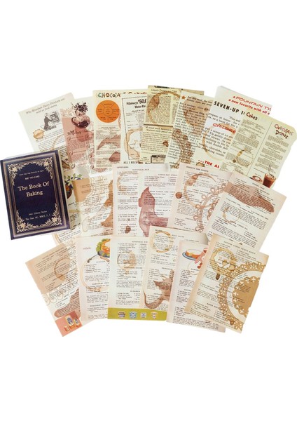 Retro Iz Kitabı Sayfa Malzemesi Kağıt Eski Kitap Sayfa Metni Eski Gazete Dekoratif Malzeme Kağıt Pişirme (Yurt Dışından)