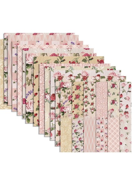 12X12 Inç Çift Taraflı Suluboya Çiçek Kart Stoğu, 24 Sayfa Bahar Pembe Gül Koleksiyon Defteri Kağıdı, Dıy Yapımı Kartlar Için (Yurt Dışından) fiyatları