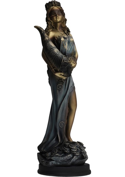 Gözü Bağlı Fortuna Heykeli Antik Yunan Roma Şans Tanrıçası Vintage Şans Heykeli Şans Dekorasyonları Ev Için 35CM (Yurt Dışından)