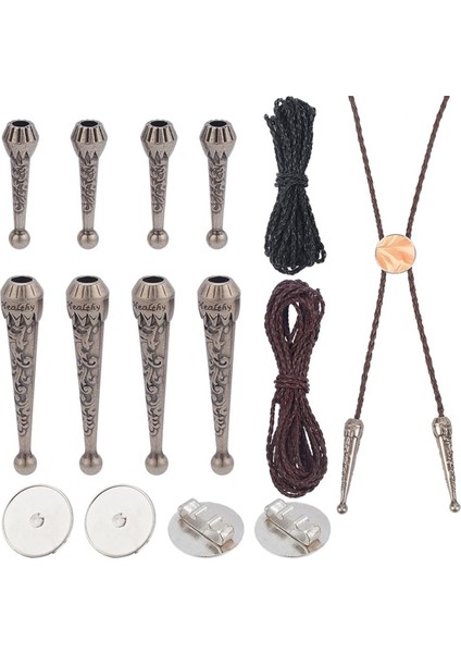 Bolo Kravat 5 Yard Bolo Kravat Kordonları Bolo Uçları Yedek Uç Kapakları Toka Modası Iç Yapım Için Buluntu (Yurt Dışından)