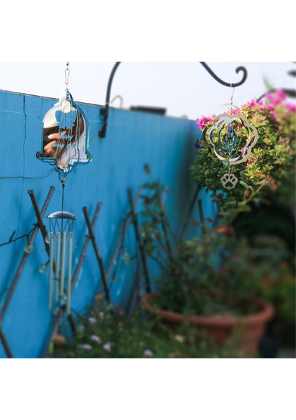 3D Rüzgar Döndürücülü Dış Mekan Rüzgar Çanları, Bahçe Arka Bahçe Zili Için Kadınlar Erkekler Için Hediyeler (Yurt Dışından) indirimleri