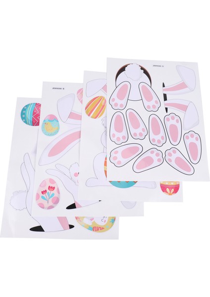Paskalya Duvar Sticker Mutlu Karikatür Tavşan Yumurta Ev Dekorasyonu Duvar Pencere Dekoru Yatak Odası Oturma Odası Dekorasyonu Için Çıkarılabilir Sticker (Yurt Dışından)