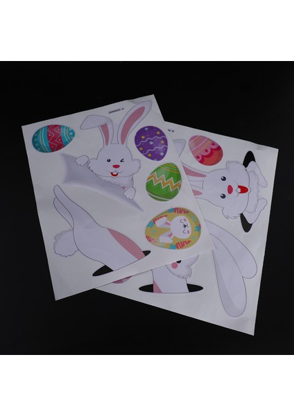 Paskalya Duvar Sticker Mutlu Karikatür Tavşan Yumurta Ev Dekorasyonu Duvar Pencere Dekoru Yatak Odası Oturma Odası Dekorasyonu Için Çıkarılabilir Sticker (Yurt Dışından) modelleri