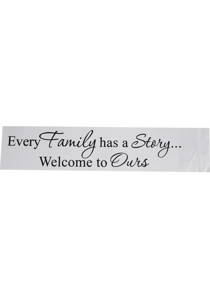 Her Ailenin Bir Hikayesi Var Bizimkine Hoş Geldiniz Pvc Duvar Sticker Sanat Çıkartma Odası, Siyah (Yurt Dışından) fiyatları