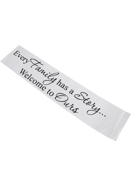 Her Ailenin Bir Hikayesi Var Bizimkine Hoş Geldiniz Pvc Duvar Sticker Sanat Çıkartma Odası, Siyah (Yurt Dışından) fırsatları