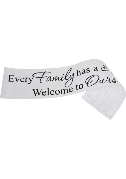 Her Ailenin Bir Hikayesi Var Bizimkine Hoş Geldiniz Pvc Duvar Sticker Sanat Çıkartma Odası, Siyah (Yurt Dışından) indirimleri