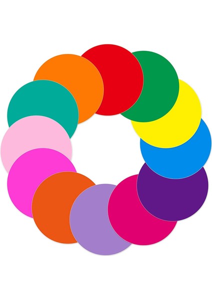 12 Adet Kuru Silme Daireler Çıkarılabilir Vinil Nokta Çıkartmalar Okul Sınıf Masası ve Masası Için 11.8 Inç (Yurt Dışından)