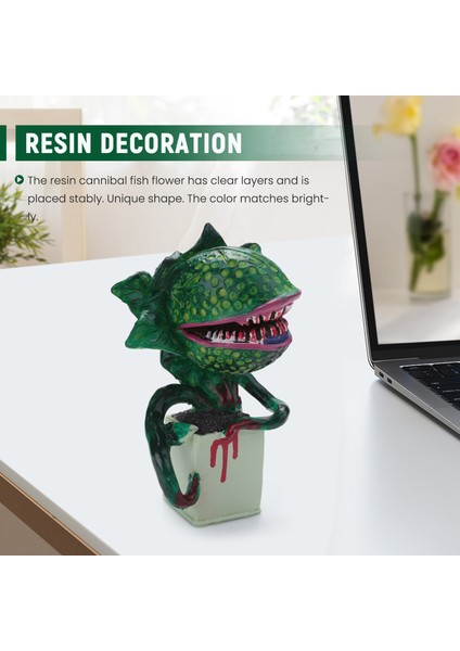 Piranha Çiçek Çoğaltma Film Prop Yard Reçine Süsler Küçük Korku Dükkanı Cadılar Bayramı Dekorasyon (Yurt Dışından) fırsatları