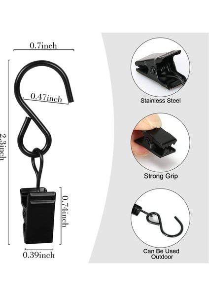 46 Paket Perde Kancaları Metal Klipler, Dış Dize Işıklar Için Işık Klipleri Perde Çubuk Kancaları Fotoğraf Küçük Klipler (Yurt Dışından) fiyatları