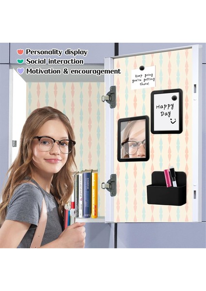 Dolap Aksesuar Seti-Kız Okul Malzemeleri,manyetik Beyaz Tahta Aynalı Kuru Silinebilir Kalem Tutucu ve Okul Malzemeleri,a (Yurt Dışından) fiyatları