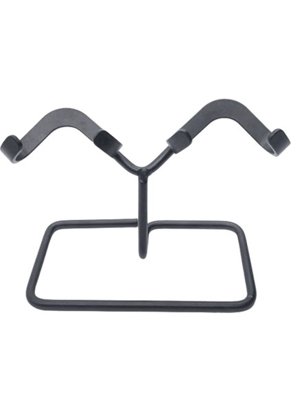 Doğal Kristal Kalp Taşı Maden Standı Tutucu Küme Fosil Numune Depolama Ekran Rafı Taban Braketleri Siyah (Yurt Dışından)