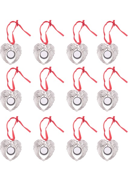 12 Adet Melek Kanat Şekli Boş Sıcak Transfer Baskı Süblimasyon Süs Dekorasyon Noel Ağacı Dekor Noel Partisi Için (Yurt Dışından)