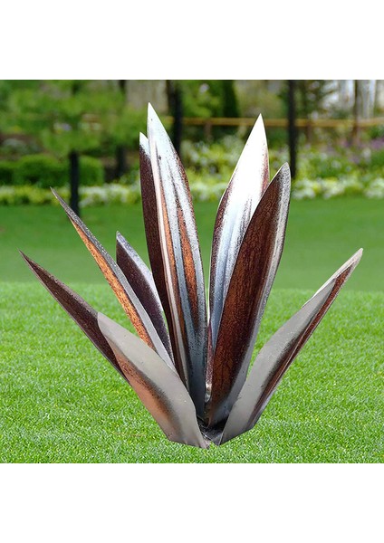 13.7 Inç Tequila Rustik Heykel, Kendin Yap El Boyalı Metal Agave Bitkileri, Açık Hava Bahçe Çim Süsleri-Gümüş (Yurt Dışından) fırsatları