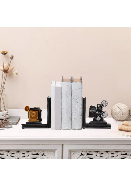 Retro Kamera Kitap Ayracı Film Film Projektörü Siyah Gümüş Koleksiyoncunun Projesi Yaratıcı Kitaplık Vintage Takı Çalışma Odası Çalışma Ev Dekorasyonu (Yurt Dışından) fiyatları