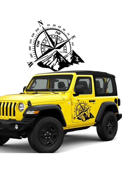 Adet Araba Off-Road Suv Yan Gövde Etiket Pusula Dağ Çıkartmaları Etiket Suv Off-Road Jeep Su Geçirmez Ford (Yurt Dışından) fiyatları