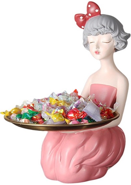 Heykelcik Süsleme Balon Kız Heykelcik Nordic Ins Yaratıcı Reçine Oturma Odası Giriş Anahtarı Küçük Nesneler Depolama Dekor A (Yurt Dışından)