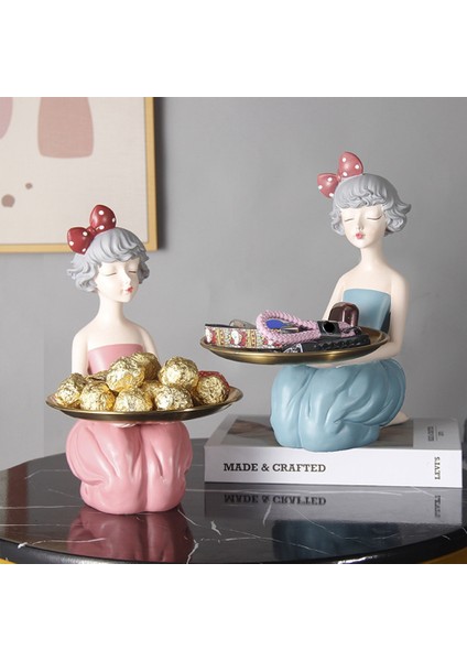 Heykelcik Süsleme Balon Kız Heykelcik Nordic Ins Yaratıcı Reçine Oturma Odası Giriş Anahtarı Küçük Nesneler Depolama Dekor A (Yurt Dışından) fiyatları
