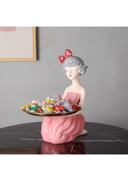 Heykelcik Süsleme Balon Kız Heykelcik Nordic Ins Yaratıcı Reçine Oturma Odası Giriş Anahtarı Küçük Nesneler Depolama Dekor A (Yurt Dışından) indirimleri