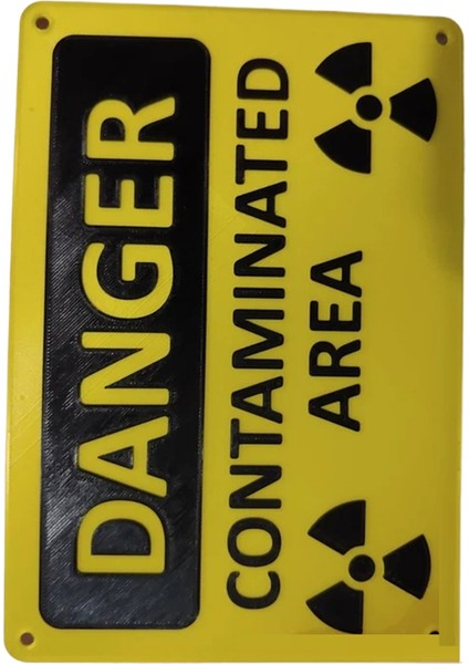 Tehlike Kirlenmiş Alan Nükleer Radyasyon Işareti / Tehlike - Yenilik Işareti (Yurt Dışından)