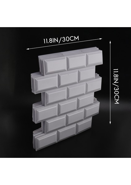 12 Adet 3D Tuğla Duvar Stickerı Kendinden Yapışkanlı Su Geçirmez Pvc Duvar Kağıdı Banyo Yağ Geçirmez Mutfak Çıkartmaları Dıy Ev B (Yurt Dışından) indirimleri
