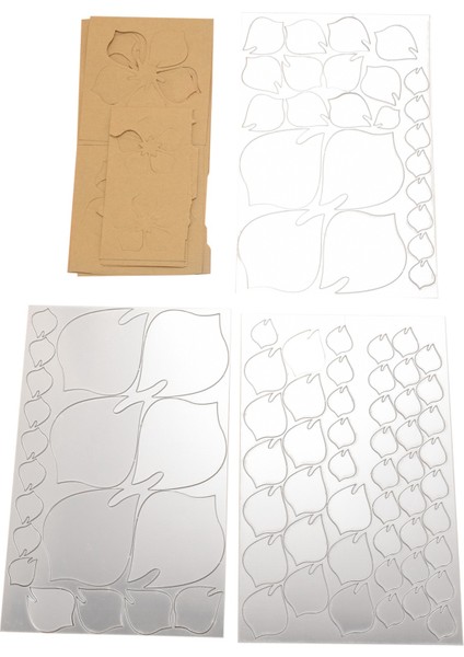 Dekor 3D Çiçek Dıy Duvar Dekorasyonu Akrilik Ayna Duvar Sticker Çıkartması Ev Oturma Odası Yatak Odası Için, 18 Parça (Yurt Dışından)