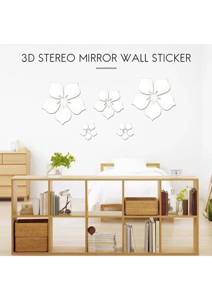 Dekor 3D Çiçek Dıy Duvar Dekorasyonu Akrilik Ayna Duvar Sticker Çıkartması Ev Oturma Odası Yatak Odası Için, 18 Parça (Yurt Dışından) fiyatları