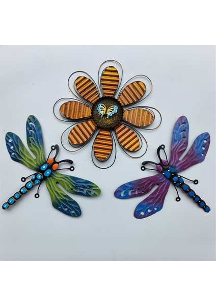 3 Paket Metal Yusufçuk Duvar Dekoru, 3D Renkli Yusufçuk Duvar Sanatı Heykel Böcek Açık Hava Iç Mekan Dekorasyonu Asılı (Yurt Dışından) indirimleri