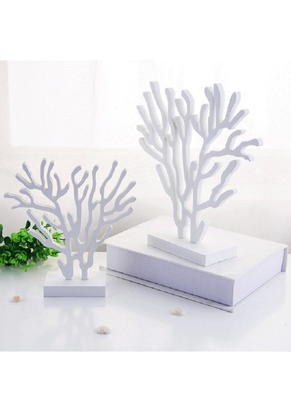 Akdeniz Tarzı Ahşap Mercan Ağaç Süsleri Üç Parçalı Ev Mobilyası Seti Mavi (Yurt Dışından) fırsatları